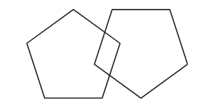 MMSE intersecting pentagons